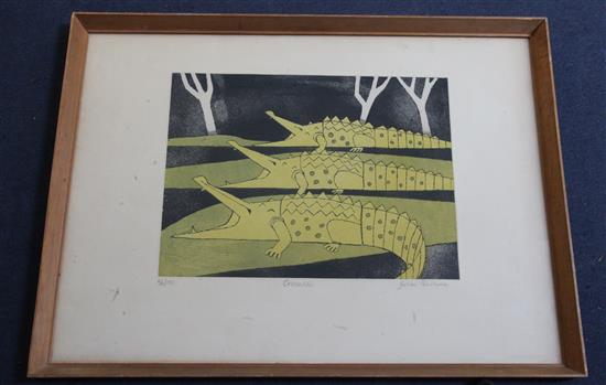 Julian Trevelyan (1910-1988) Crocodiles 1966/67 22 x 30.5in.